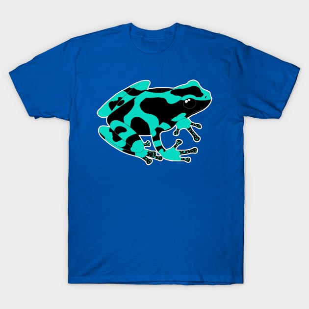 Poisonous Green Black Frog T-Shirt by Koala's Fog Laboratory